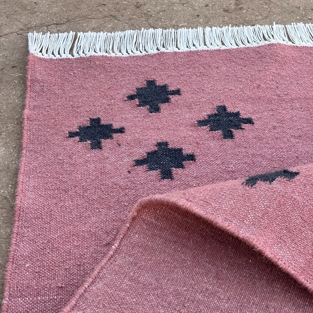 Handmade Multicolor Wool Dhurrie Vintage For Home